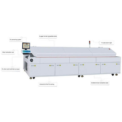 Industrielle SMD SMT Rückflusslösemaschine PLC-Steuerung 400 mm PCB-Breite